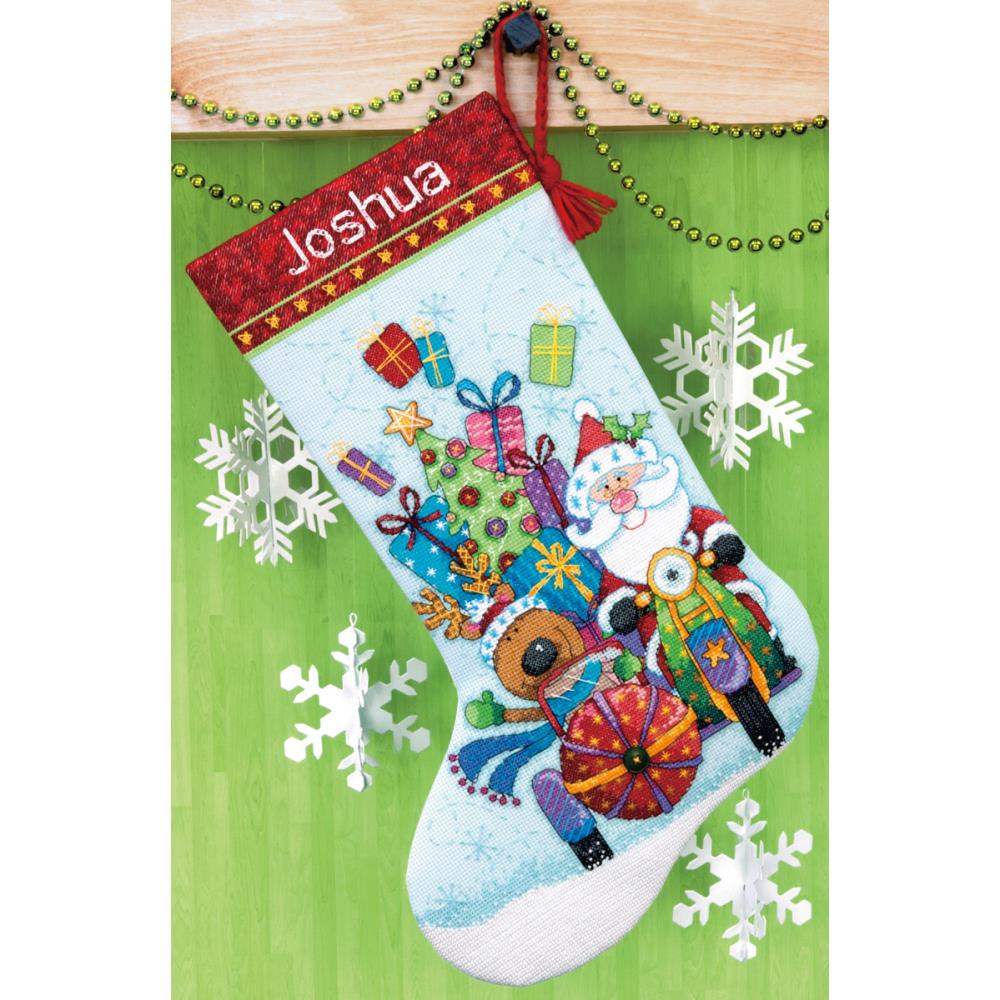 Dimensions Gold Collection Counted Cross Stitch Kit Snowman & Friends Stocking
