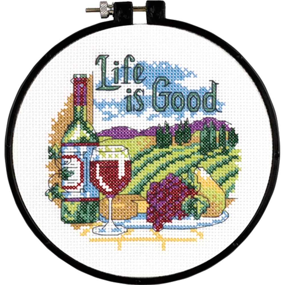 Life Is Good Counted Cross Stitch Kit – Stitch 'N Frame